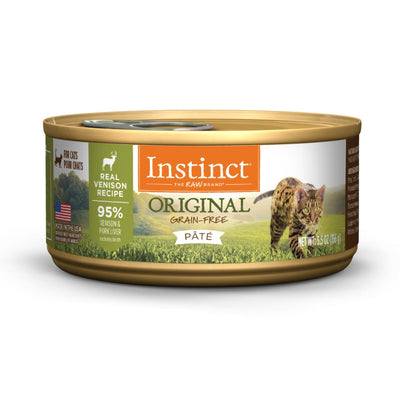 Instinct Original Grain-Free Pâté Cat Canned Food – Real Venison Recipe, 5.5oz