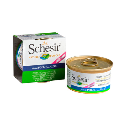 Schesir Kitten Chicken Fillet with Aloe in Jelly Canned Cat Food