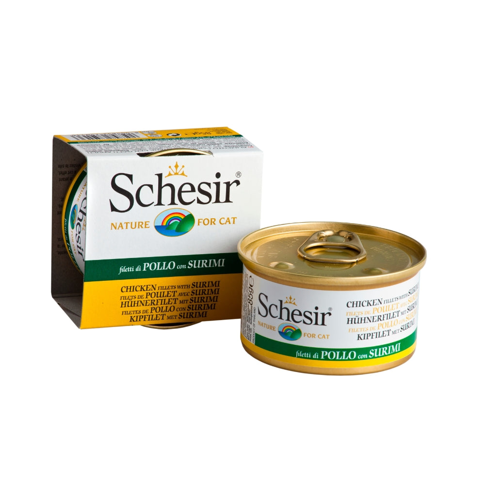 Schesir Chicken Fillet with Surimi in Jelly Canned Cat Food, 85g