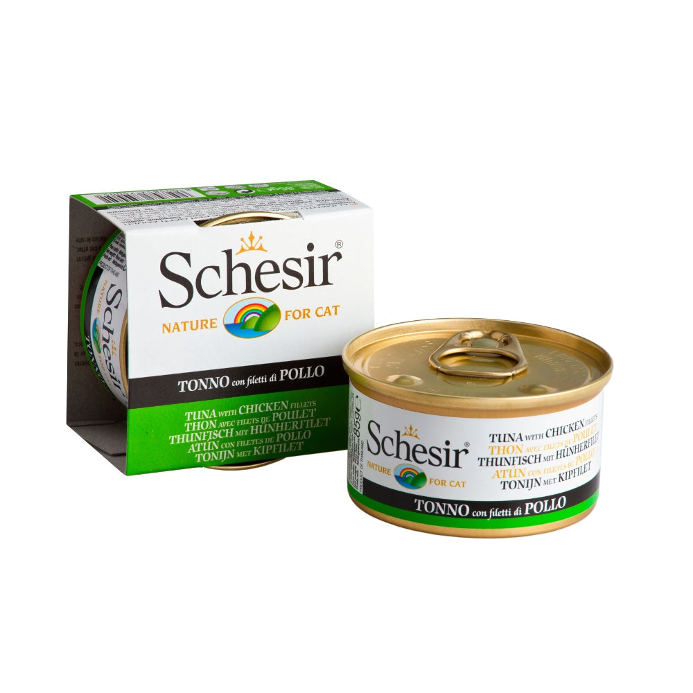 Schesir Tuna with Chicken in Jelly Canned Cat Food, 85g