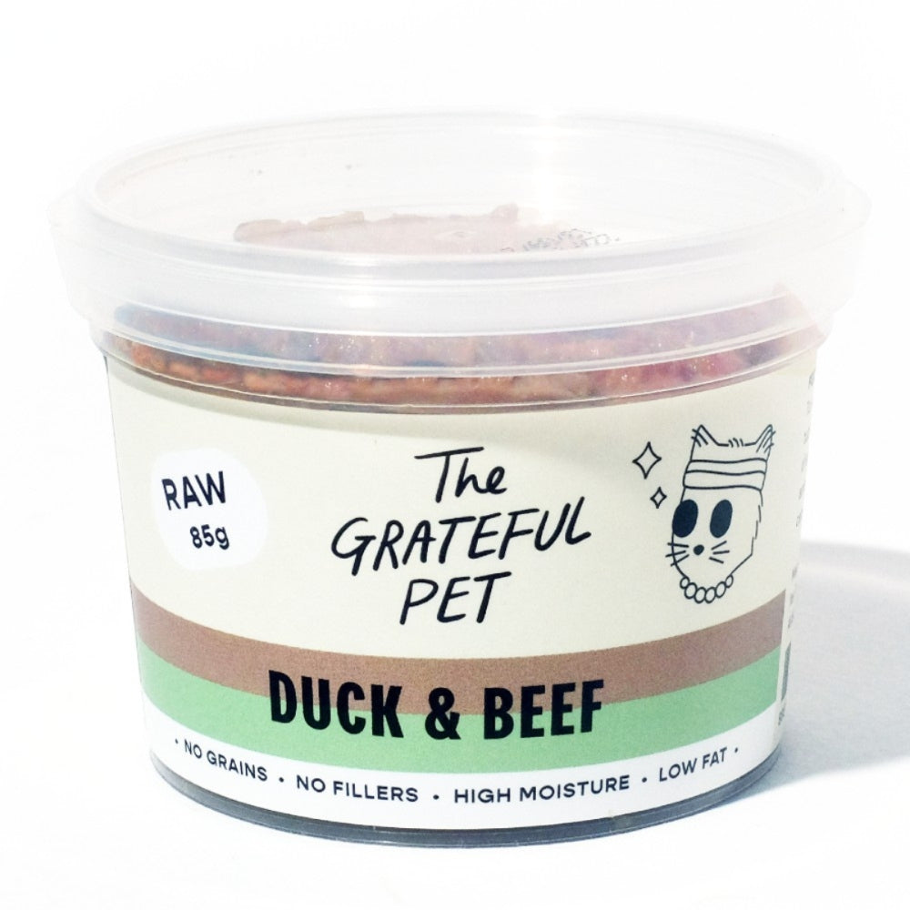 The Grateful Pet Raw Cat Food - Duck & Beef