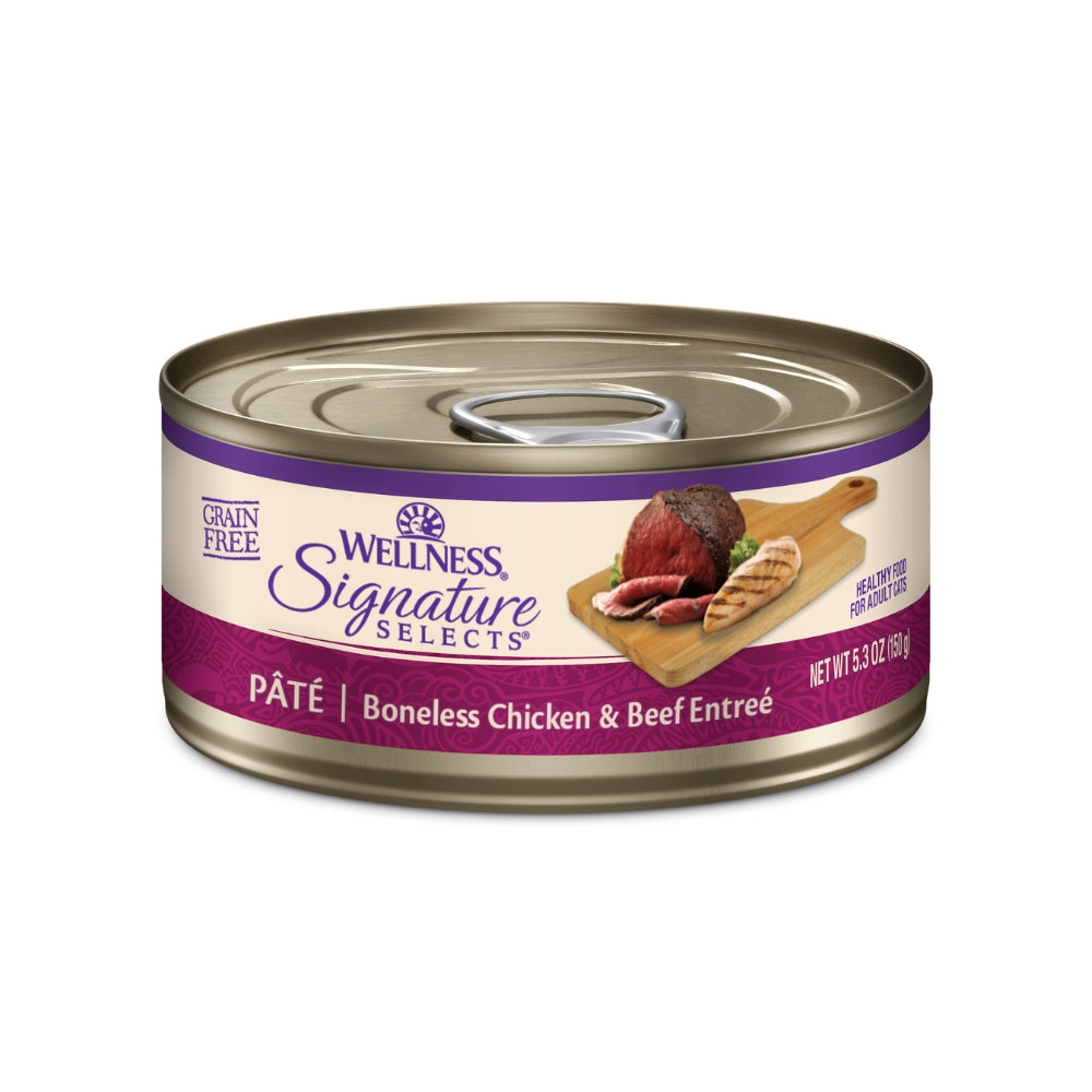 Wellness CORE Signature Selects Paté Boneless Chicken & Beef Entrée Canned Cat Food, 5.3 oz