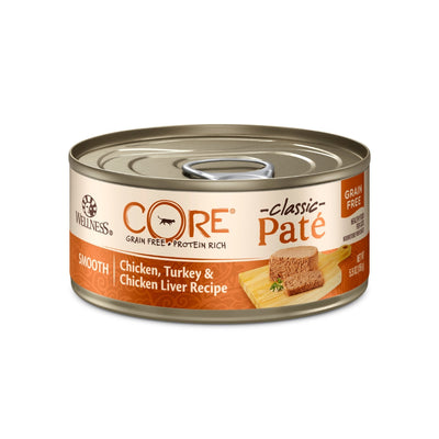 Wellness CORE Grain-Free Chicken, Turkey & Chicken Liver Formula Wet Cat Food, 5.5 oz