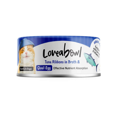 Loveabowl Chicken & Tuna in Broth Wet Cat Food 70g - Tuna & Quail Egg