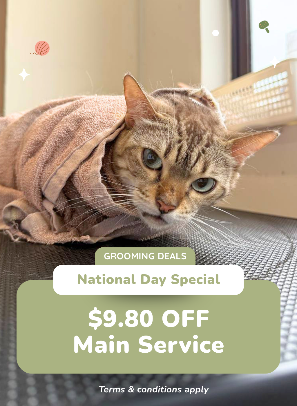 National Day Special $9.80 OFF Main Service