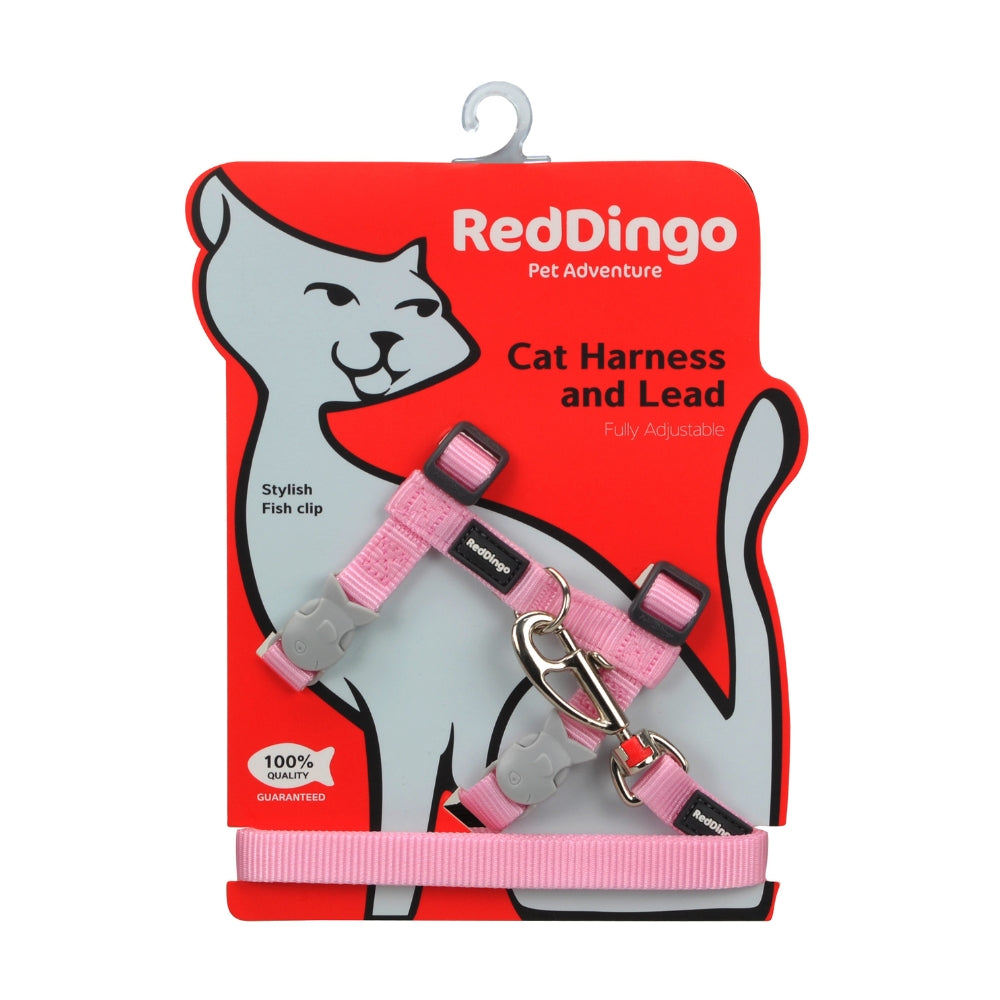 Red Dingo Cat Harness and Lead Combo Classic