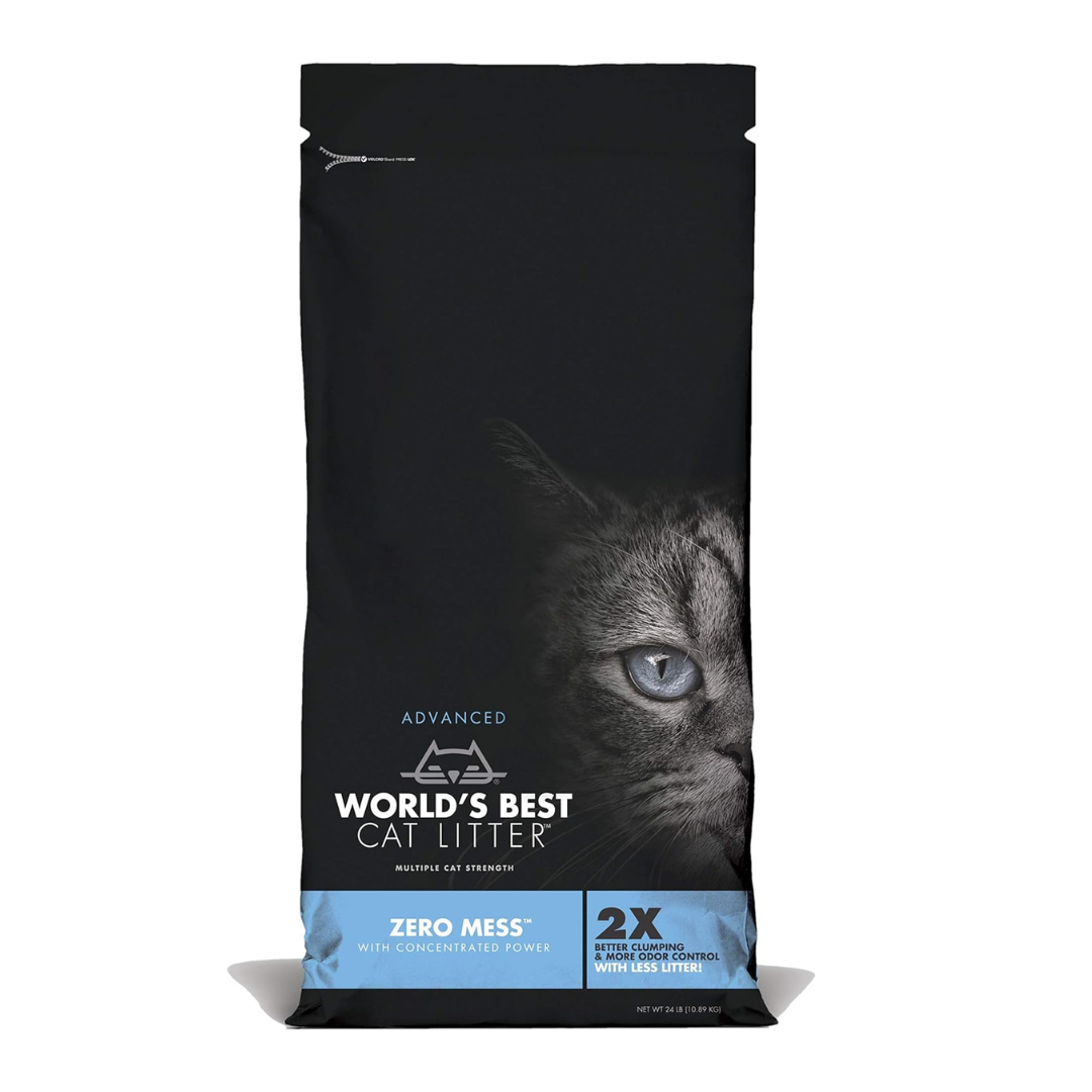 World’s Best Cat Litter Corn Kernel Clumping Cat Litter – Zero Mess