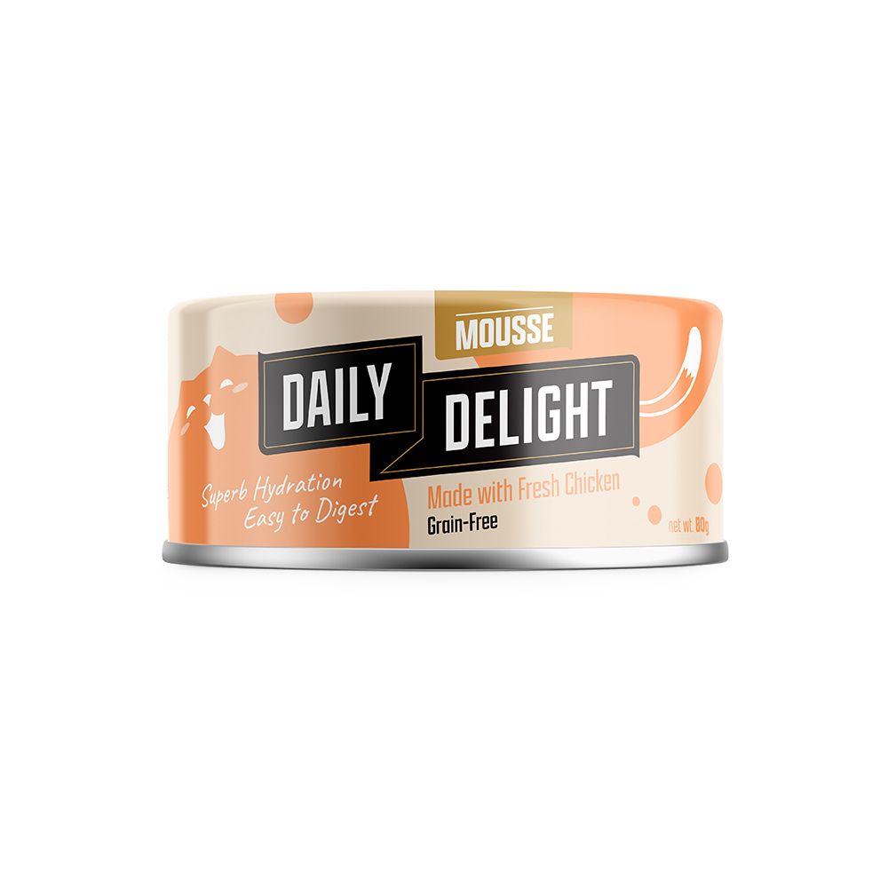 Daily Delight Mousse Chicken Canned Cat Food, 80g