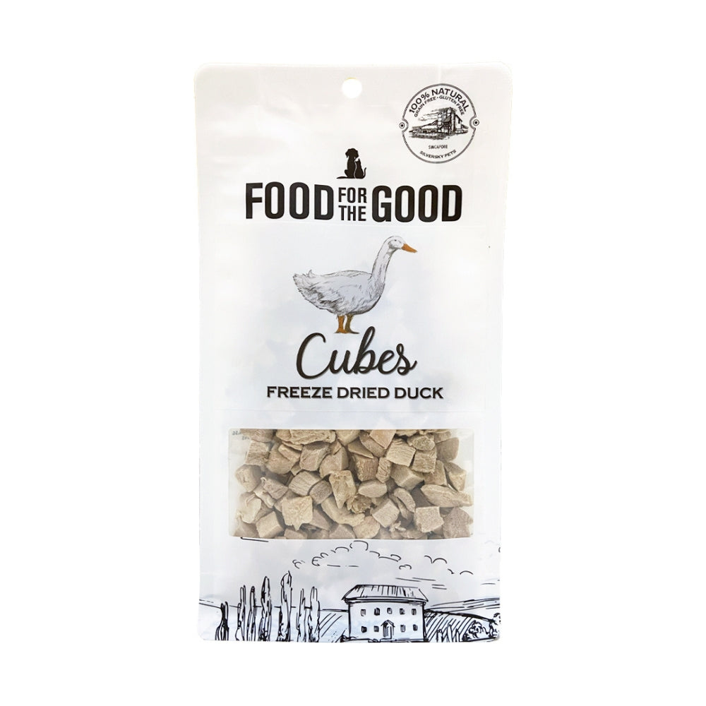 Food For The Good Freeze Dried Duck Cubes Cat & Dog Treats, 70g