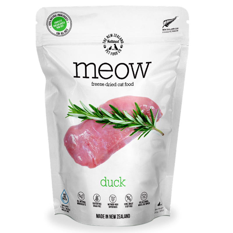 10% OFF: The NZ Natural Pet Food Co. Meow Duck Freeze-Dried Cat Food 280g