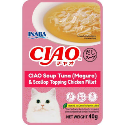 Ciao Clear Soup Pouch – Tuna (Maguro) & Scallop Topping Chicken Fillet