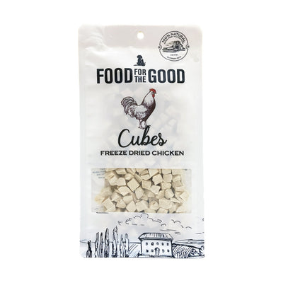 Food For The Good Freeze Dried Chicken Cubes Cat & Dog Treats, 80g