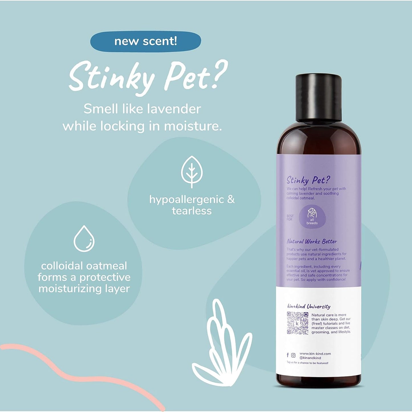 Kin+Kind Natural Shampoo - Oatmeal Lavender