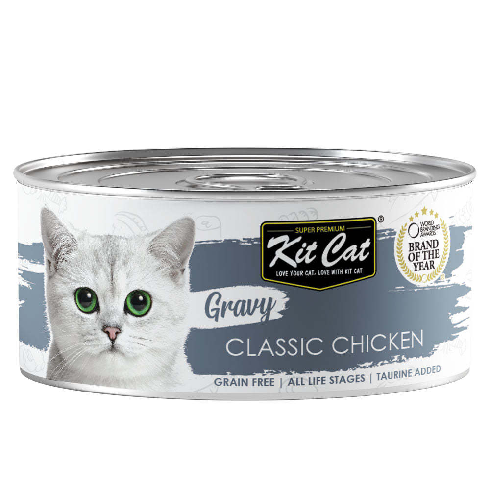 Kit Cat Gravy Classic Chicken Canned Cat Food, 70g