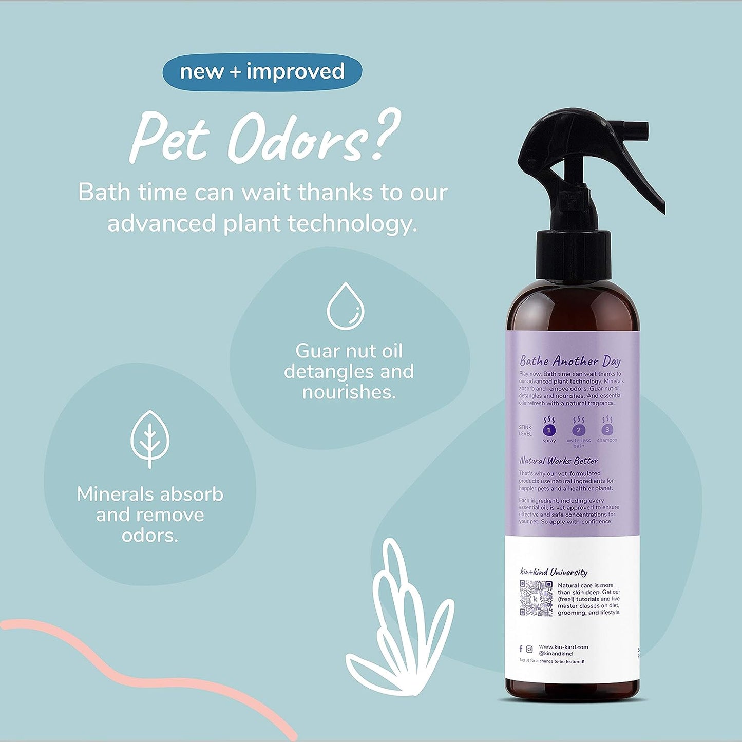 Kin+Kind Pet Smell Coat Spray - Lavender