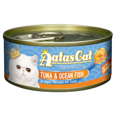 (Carton of 24) Aatas Cat Tantalizing Tuna & Ocean Fish in Aspic Cat Canned Food, 80g