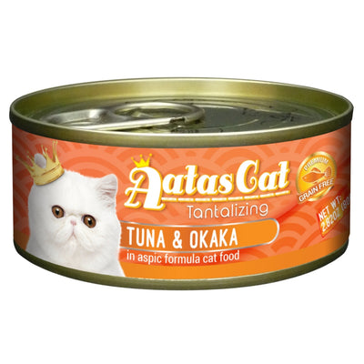 (Carton of 24) Aatas Cat Tantalizing Tuna & Okaka in Aspic Cat Canned Food, 80g