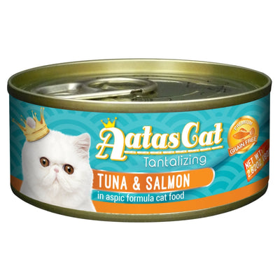 (Carton of 24) Aatas Cat Tantalizing Tuna & Salmon in Aspic Cat Canned Food, 80g