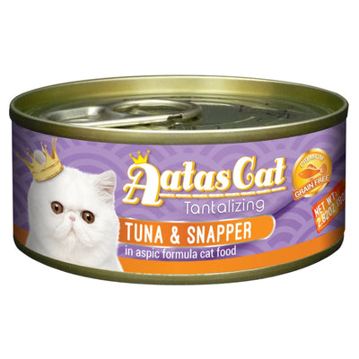 (Carton of 24) Aatas Cat Tantalizing Tuna & Snapper in Aspic Cat Canned Food, 80g
