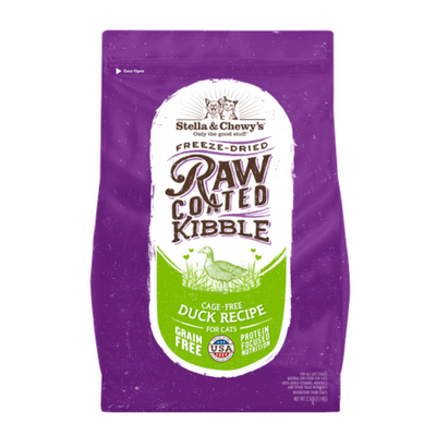 Stella & Chewy’s Raw Coated Dry Cat Food – Cage-Free Duck Recipe, 5lb