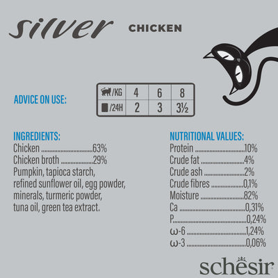 [5% OFF NNC Members] Schesir Silver Velvet Mousse - Chicken, 80g