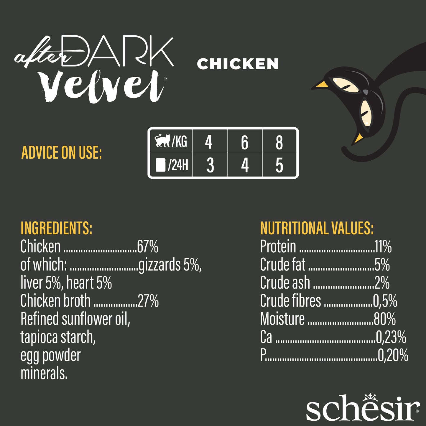 Schesir After Dark Velvet Mousse - Chicken, 80g