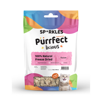 Sparkles Purrfectlicious Freeze Dried Cat Treats – Chicken, 25g