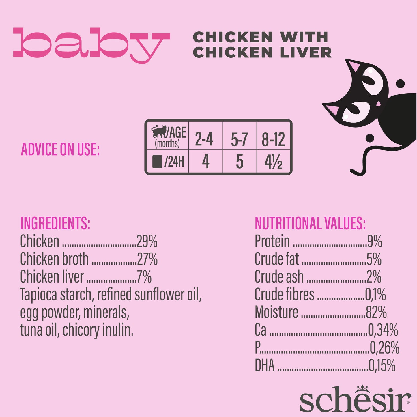 [5% OFF NNC Members] Schesir Baby Velvet Mousse - Chicken with Chicken Liver, 70g