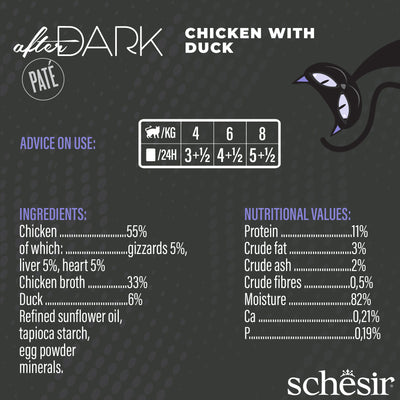 [5% OFF NNC Members] Schesir After Dark Pate - Chicken with Duck, 80g