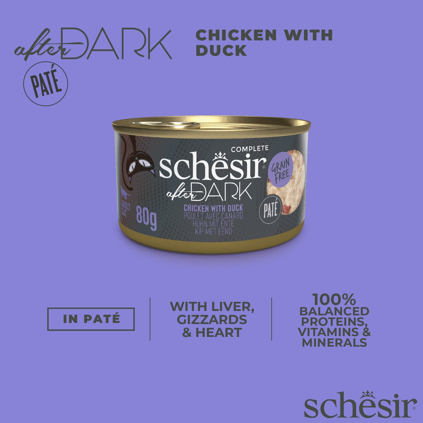 Schesir After Dark Pate - Chicken with Duck, 80g