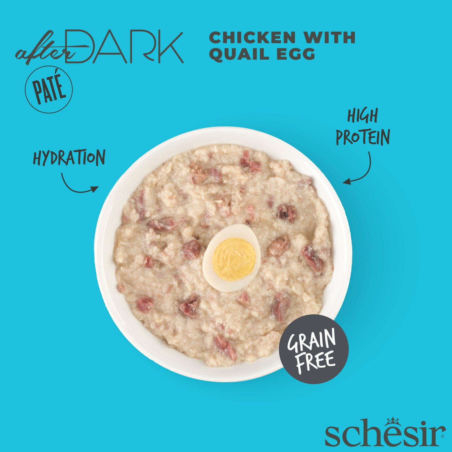 Schesir After Dark Pate - Chicken with Quail Egg, 80g