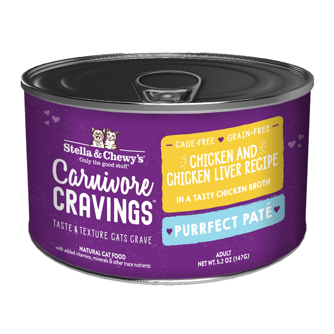 Stella & Chewy’s Carnivore Cravings – Purrfect Pate Chicken & Chicken Liver Pate Recipe in Broth 5.2oz