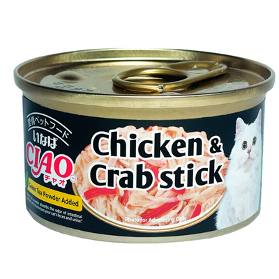 Ciao Chicken Fillet & Crab Stick in Jelly Canned Cat Food, 85g