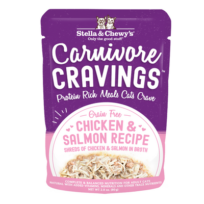 Stella & Chewy’s Carnivore Cravings Adult Wet Cat Food 2.8oz – Chicken & Salmon Recipe