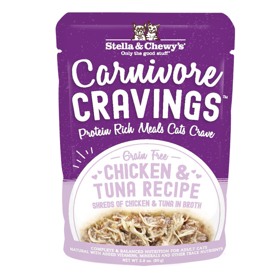 Stella & Chewy’s Carnivore Cravings Adult Wet Cat Food 2.8oz – Chicken & Tuna Recipe