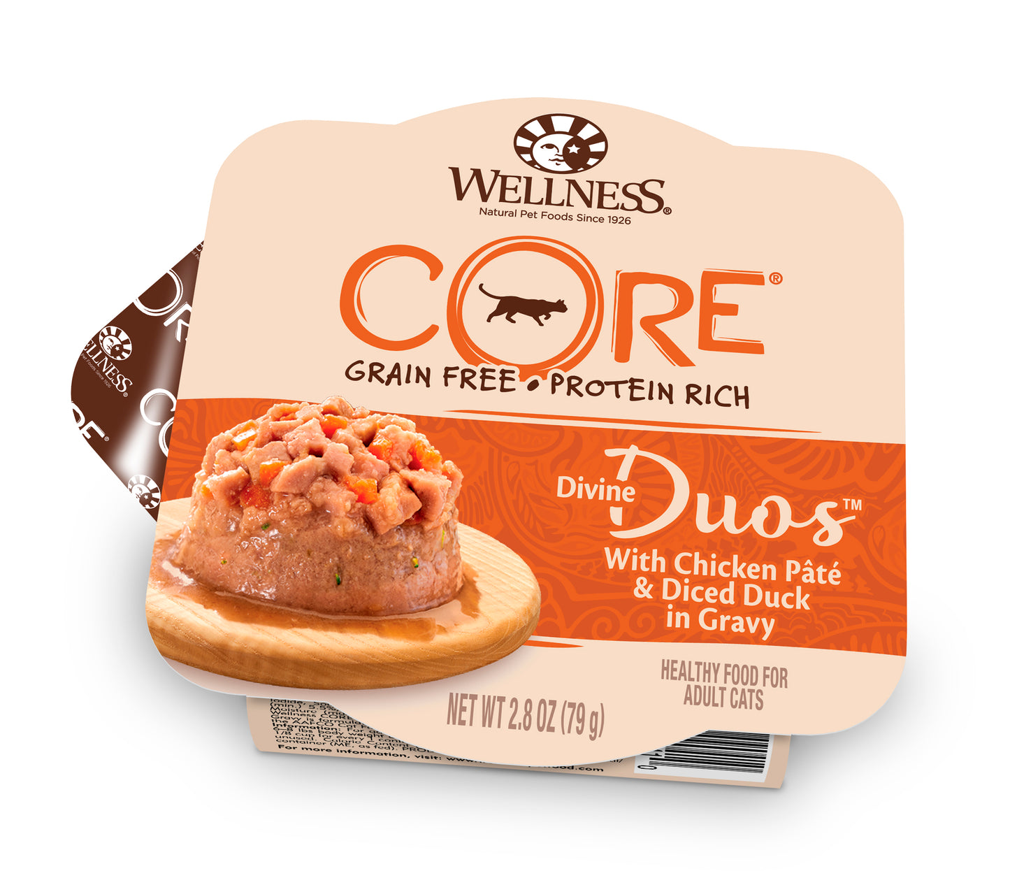 Wellness CORE Divine Duos Chicken Pate & Diced Duck Wet Cat Food, 2.8 oz