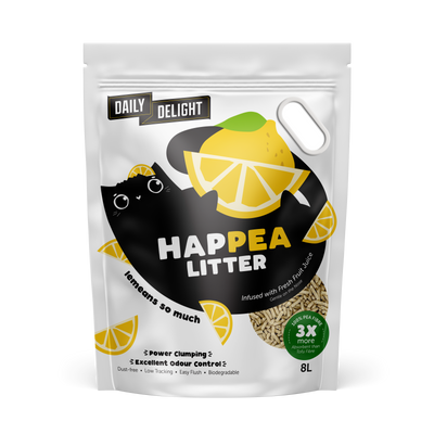 Daily Delight HAPPEA Cat Litter 8L, Lemon