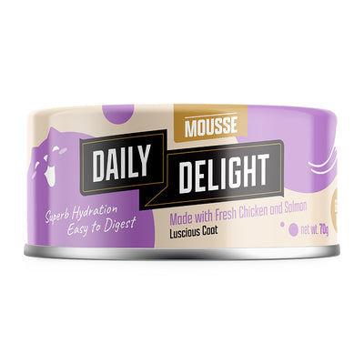 Daily Delight Mousse Wet Cat Food - Chicken and Salmon, 70g