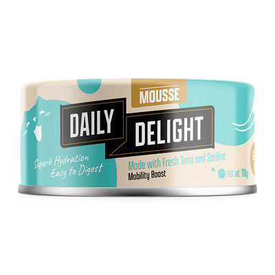 Daily Delight Mousse Wet Cat Food - Tuna with Sardine, 70g