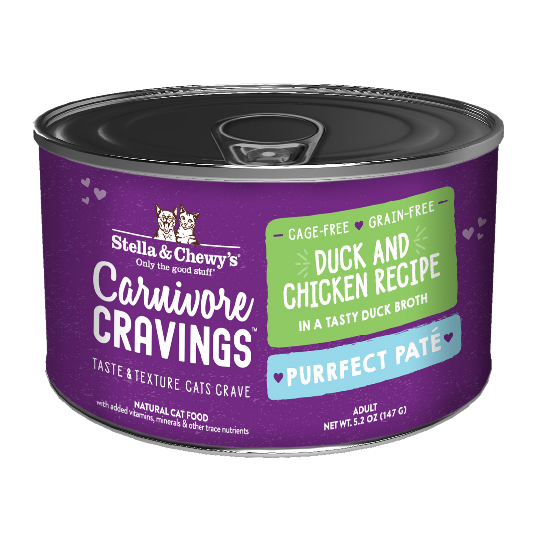Stella & Chewy’s Carnivore Cravings – Purrfect Pate Duck & Chicken Pate Recipe in Broth 5.2oz