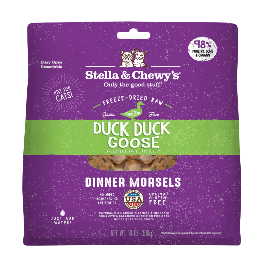 Stella & Chewy’s Dinner Morsels Freeze-Dried Cat Food – Duck Duck Goose