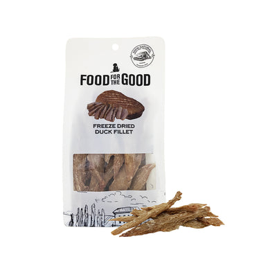 Food For The Good Freeze Dried Duck Fillet Cat & Dog Treats, 100g