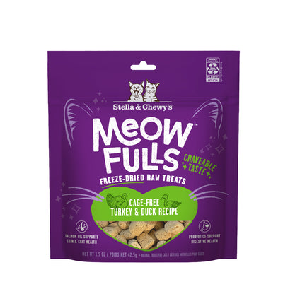 Stella & Chewy's Meowfulls Freeze Dried Cat Treats - Turkey & Duck Recipe, 1.5oz