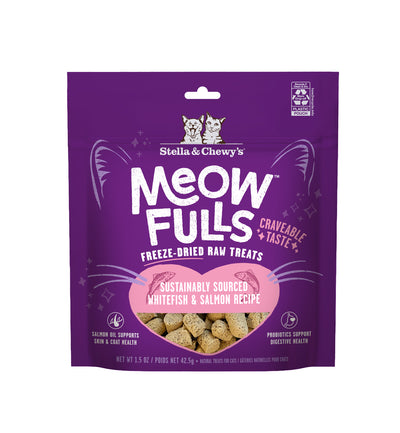 Stella & Chewy's Meowfulls Freeze Dried Cat Treats - WhiteFish & Salmon Recipe, 1.5oz