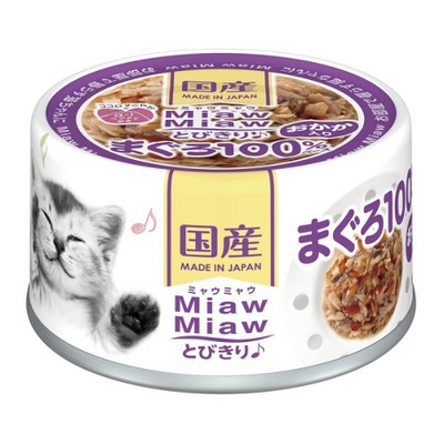 Miaw Miaw Tuna with Dried Skipjack Canned Cat Food, 60g