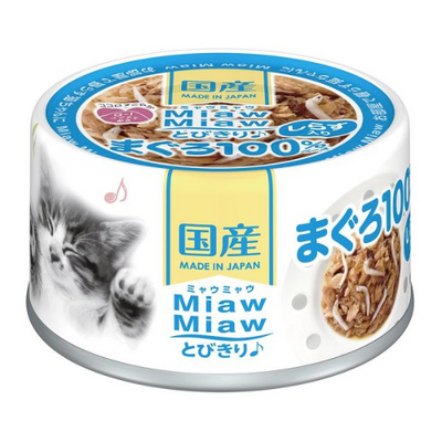 Miaw Miaw Tuna with Whitebait Canned Cat Food, 60g