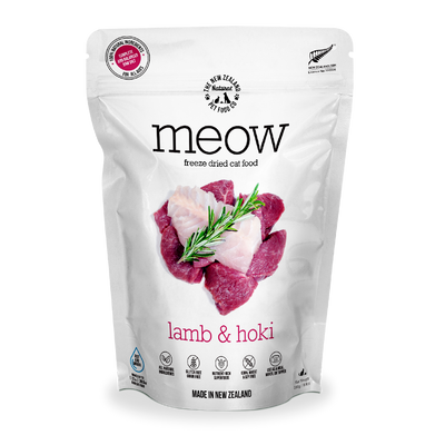 10% OFF: The NZ Natural Pet Food Co. Meow Lamb & Hoki Freeze Dried Cat Food 280g