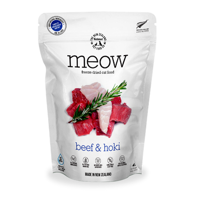 10% OFF: The NZ Natural Pet Food Co. Meow Beef & Hoki Freeze Dried Cat Food 280g