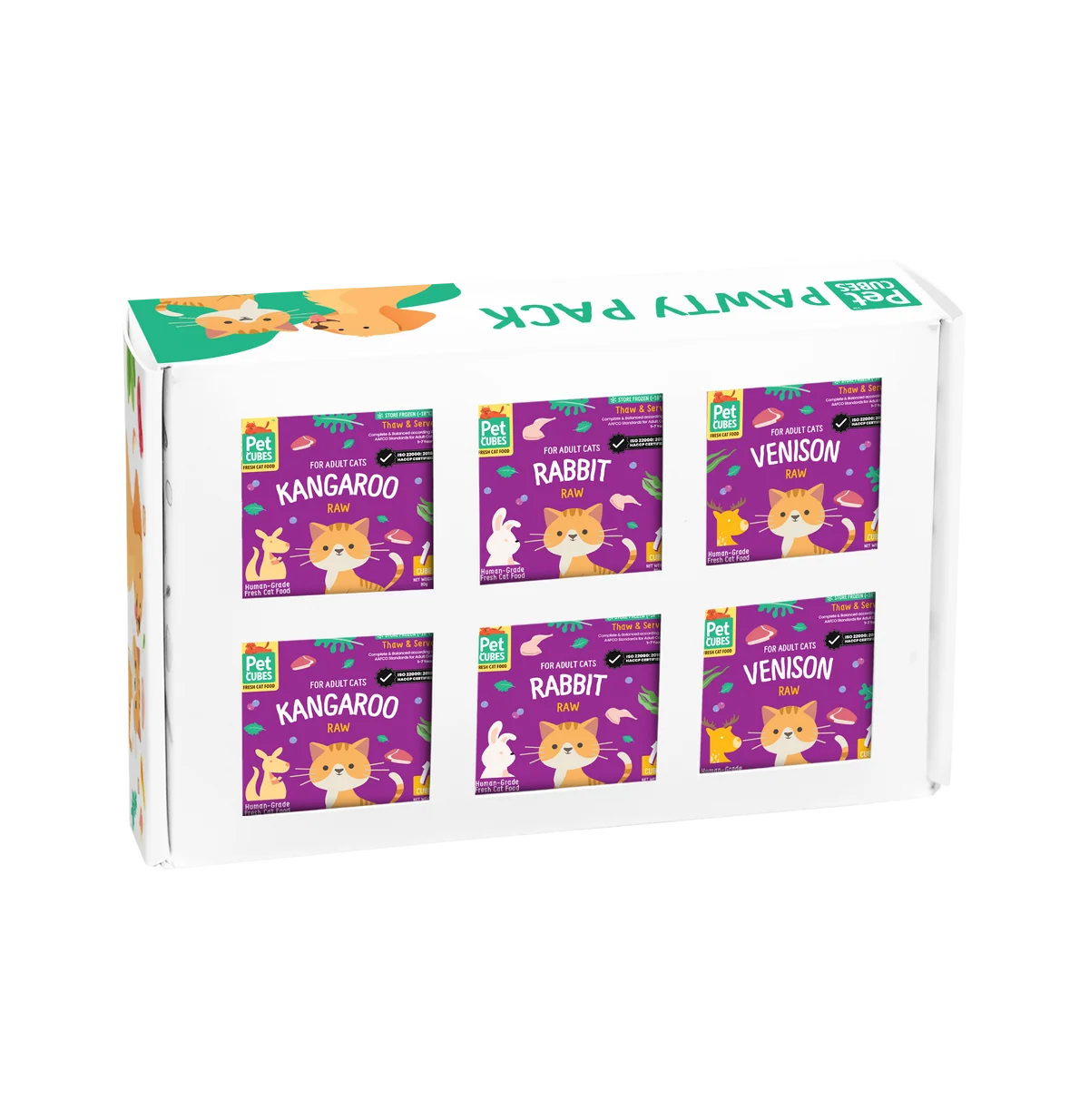 PetCubes Raw Pawty Pack for Cats - Novel