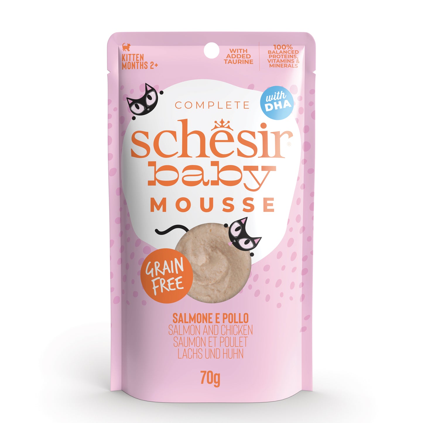 Schesir Baby Velvet Mousse - Salmon and Chicken, 70g